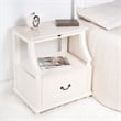 Beaumont Lane Marble Nightstand in White