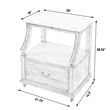 Beaumont Lane Marble Nightstand in White