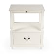 Beaumont Lane Marble Nightstand in White