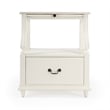 Beaumont Lane Marble Nightstand in White
