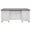 Beaumont Lane Farmhouse Wood Double Pedestal Desk Executive Desk in White/Gray