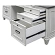 Beaumont Lane Farmhouse Wood Double Pedestal Desk Executive Desk in White/Gray