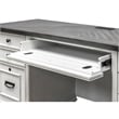Beaumont Lane Farmhouse Wood Double Pedestal Desk Executive Desk in White/Gray