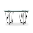 Beaumont Lane Contemporary Square Octagonal Console Table in Nickel