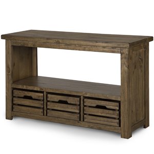 beaumont lane rustic warm nutmeg rectangular entryway table with storage