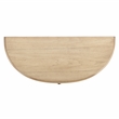 Beaumont Lane Contemporary Wood Demilune Console Table in Antique Beige