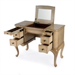 Beaumont Lane Engineered Wood Rectangular Vanity Desk in Antique Beige
