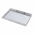 Beaumont Lane Contemporary Stainless Steel And Mirrored Serving Tray in Silver