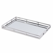 Beaumont Lane Contemporary Stainless Steel And Mirrored Serving Tray in Silver