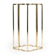 Beaumont Lane Modern Stainless Steel Accent Table in Black/Gold
