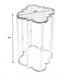 Beaumont Lane Modern Stainless Steel Accent Table in Black/Gold
