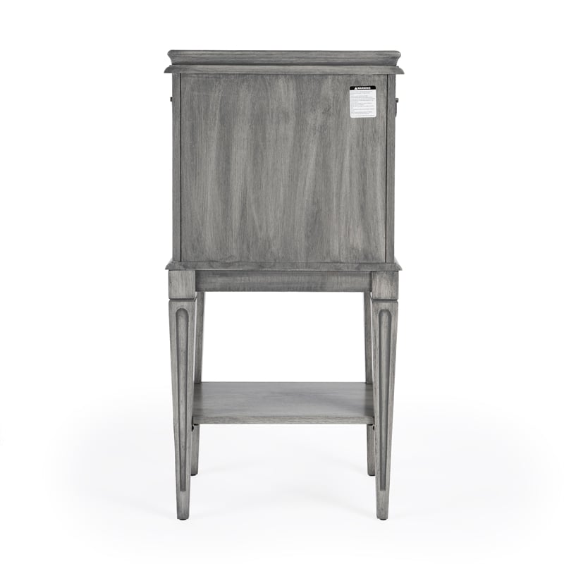 Beaumont Lane Traditional 4-Drawer Wood Chest in Powder Gray