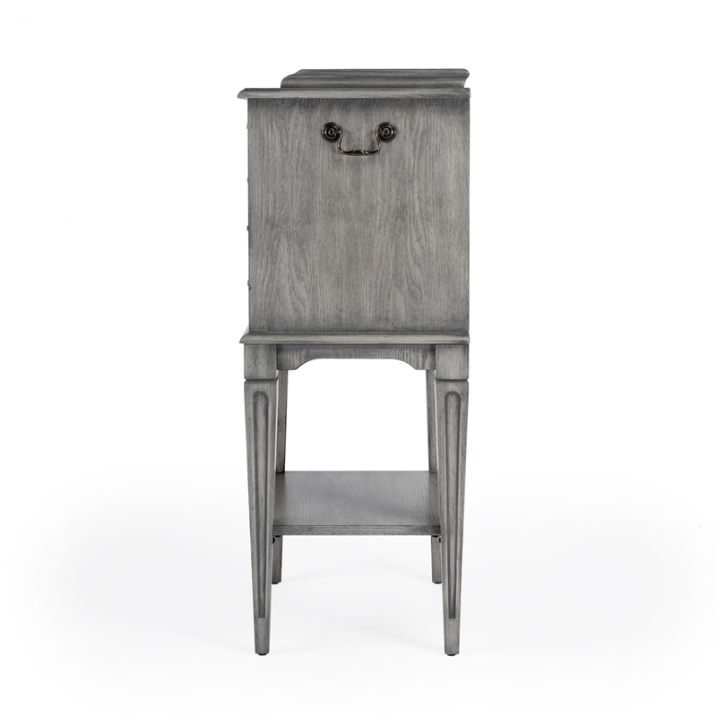 Beaumont Lane Traditional 4-Drawer Wood Chest in Powder Gray
