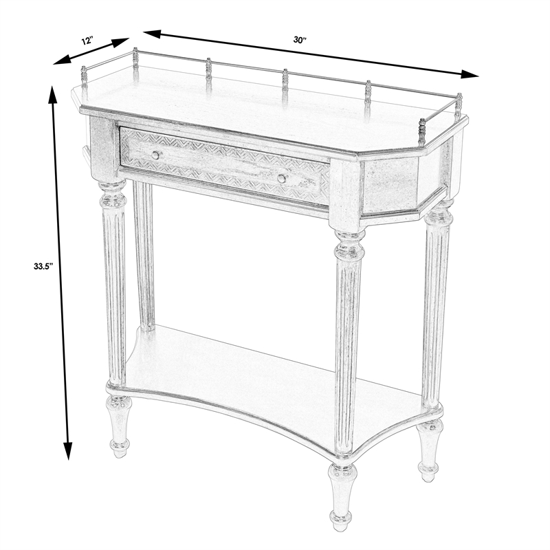 Beaumont Lane Traditional Beige One Drawer Wood Console Table