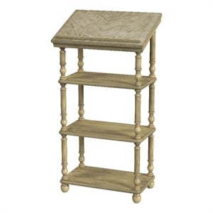 Beaumont Lane Traditional Antique Beige 4- Tier Library Stand