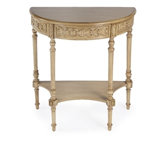 Beaumont Lane Traditional 30&quot Demilune Wood Console Table - Beige