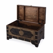 Beaumont Lane Transitional Brass Inlay Trunk Coffee Table - Antique Coffee