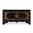 Beaumont Lane Transitional Brass Inlay Trunk Coffee Table - Antique Coffee