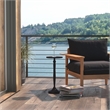 Beaumont Lane Traditional Outdoor Round Metal Pedestal Side Table - Bronze