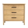 Beaumont Lane Mid-Century 3-Drawer Rounded Leg Wood Dresser - Natural