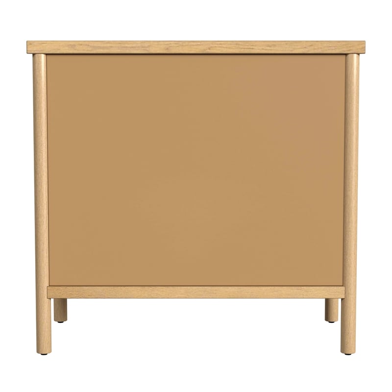Beaumont Lane Mid-Century 3-Drawer Rounded Leg Wood Dresser - Natural