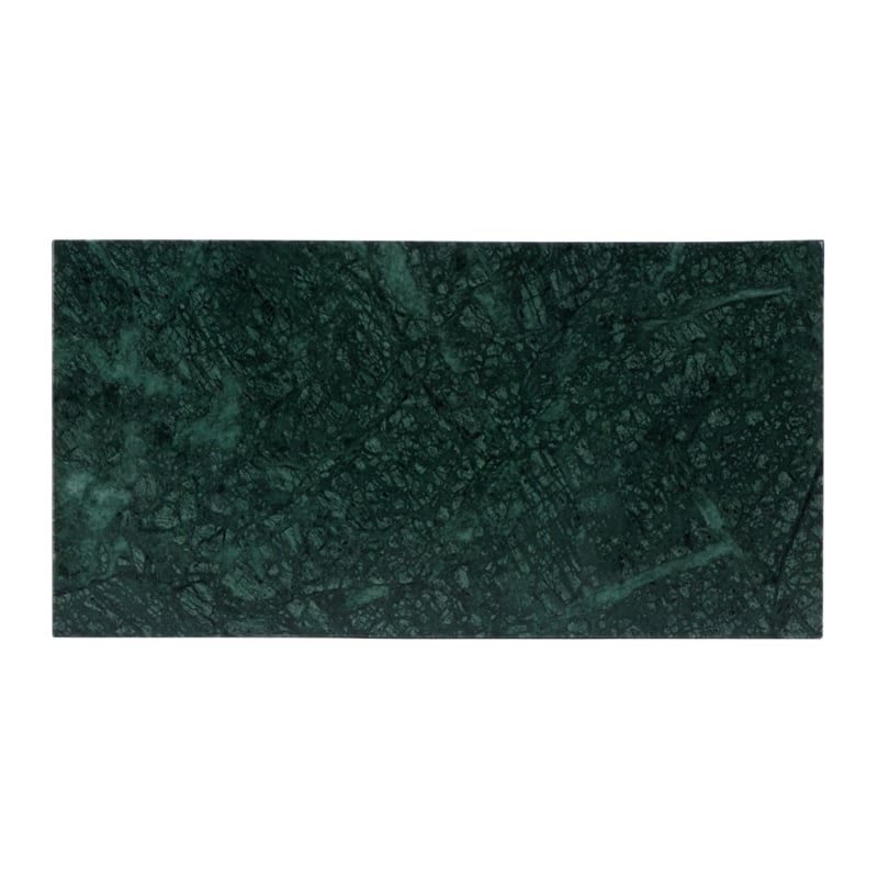 Beaumont Lane Modern Marble & Leather Magazine Side Table - Green