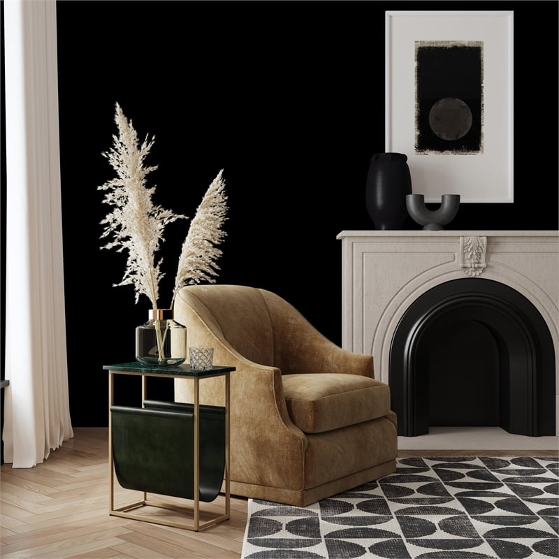Beaumont Lane Modern Marble & Leather Magazine Side Table - Green
