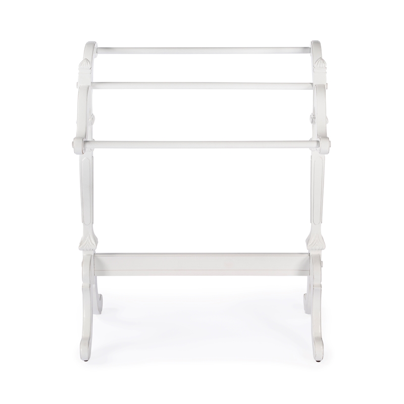 Beaumont Lane Traditional Solid Wood Blanket Stand in Cottage White