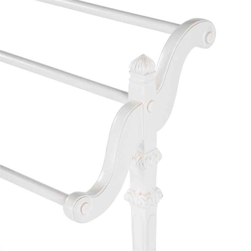 Beaumont Lane Traditional Solid Wood Blanket Stand in Cottage White