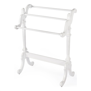 Beaumont Lane Traditional Solid Wood Blanket Stand in Cottage White