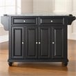 Beaumont Lane Traditional Solid Granite/Wood Kitchen Island in Black