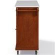 Beaumont Lane Transitional Wood Granite Top Kitchen Cart in Cherry/Gray