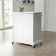 Beaumont Lane Compact Wood Kitchen Granite Top Kitchen Cart in White
