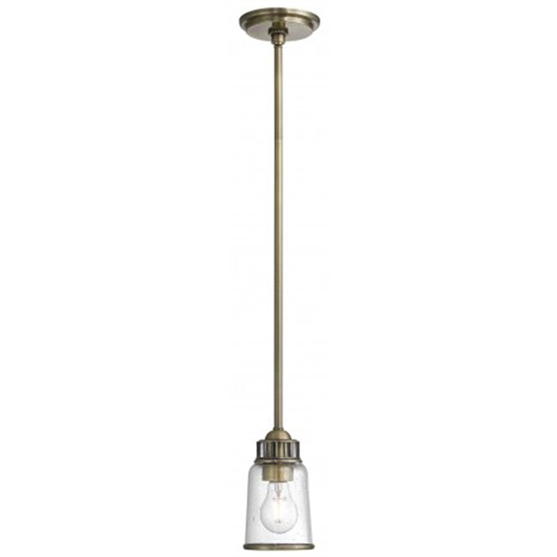 Beaumont Lane Contemporary Mini Pendant Light in Antique Brass