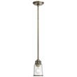 Beaumont Lane Contemporary Mini Pendant Light in Antique Brass