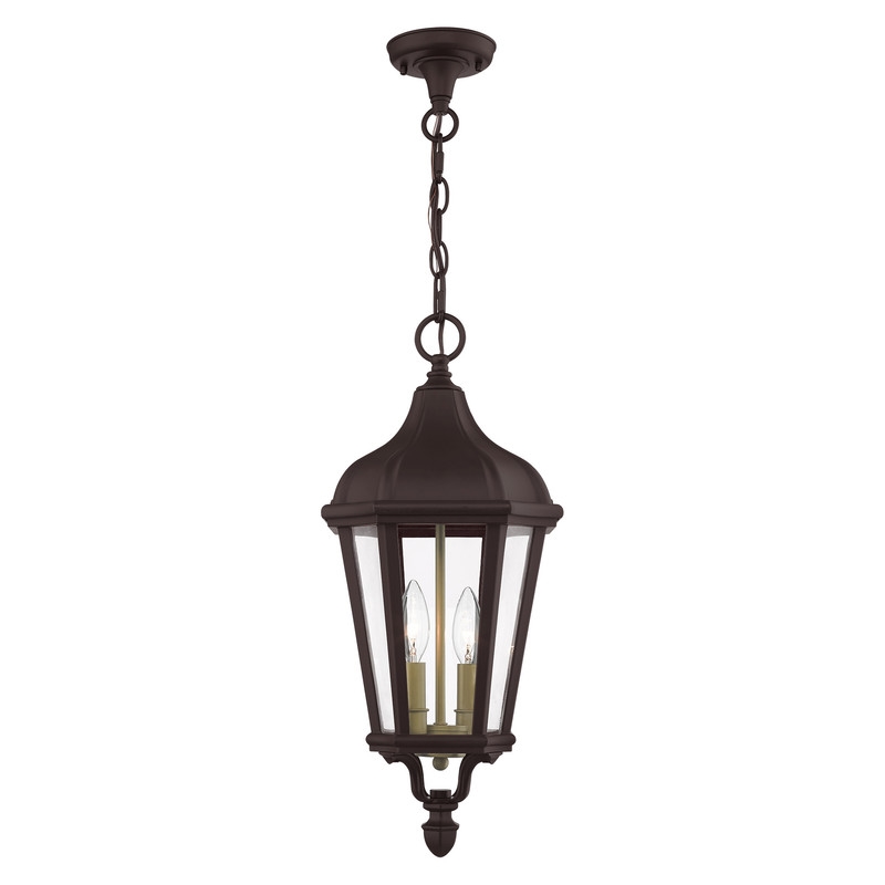 Beaumont Lane Contemporary 2 Light Outdoor Hanging Lantern in Bronze