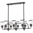 Beaumont Lane Contemporary 8 Light Linear Chandelier in Bronze