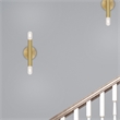 Beaumont Lane Mid-Century 2-Light Metal ADA Wall Sconce in Satin Brass