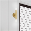 Beaumont Lane Mid-Century 2-Light Metal ADA Wall Sconce in Satin Brass