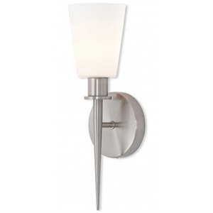 Beaumont Lane Contemporary ADA Wall Sconce in Brushed Nickel