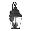 Beaumont Lane Contemporary Brass Outdoor Wall Lantern in Black