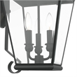 Beaumont Lane Contemporary Brass Outdoor Wall Lantern in Black