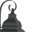 Beaumont Lane Contemporary Brass Outdoor Wall Lantern in Black