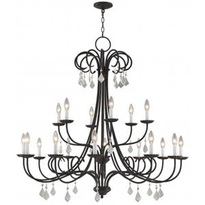 Beaumont Lane Contemporary 18 Light Foyer Chandelier in English Bronze