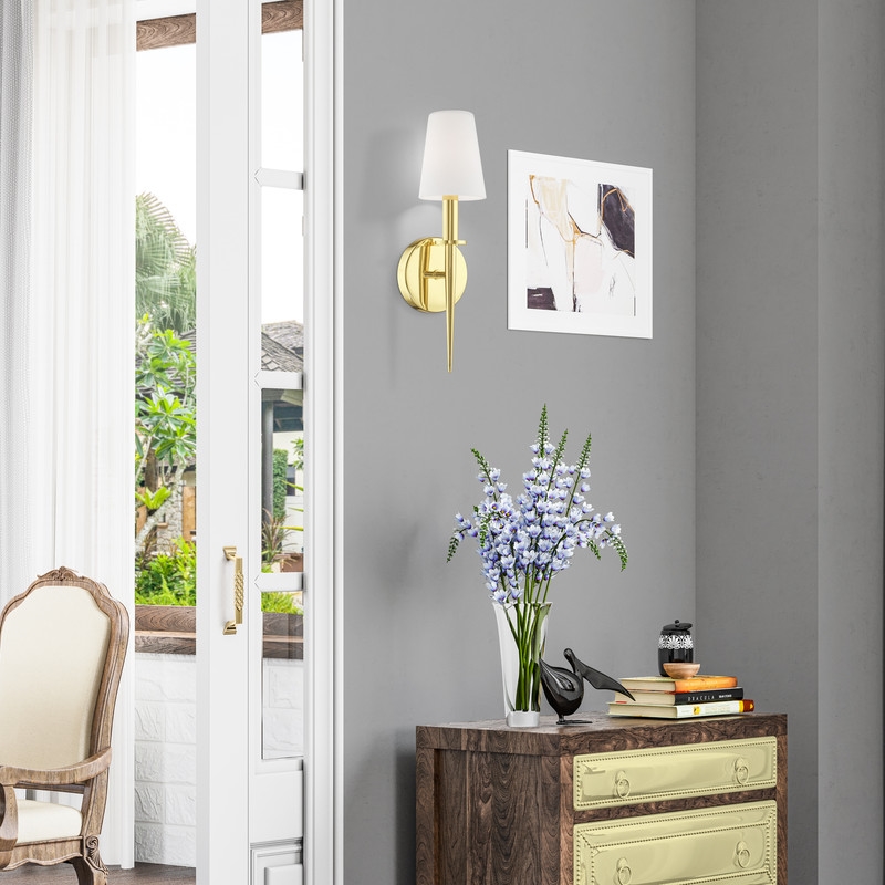 Beaumont Lane Contemporary ADA Wall Sconce in Polished Brass