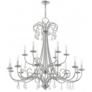 Beaumont Lane Contemporary 18 Light Foyer Chandelier in Polished Chrome