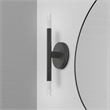 Beaumont Lane Mid-Century 2-Light Mid-Century Metal Sconce in Black