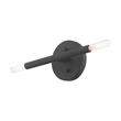 Beaumont Lane Mid-Century 2-Light Mid-Century Metal Sconce in Black