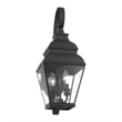 Beaumont Lane Contemporary 2 Light Outdoor Wall Lantern in Black