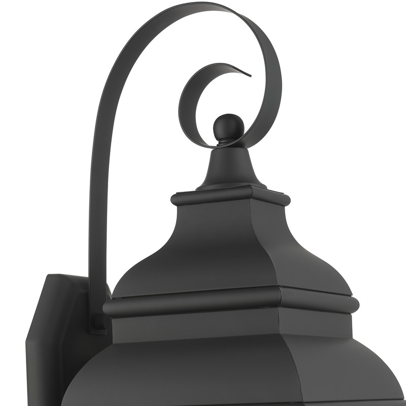 Beaumont Lane Contemporary 2 Light Outdoor Wall Lantern in Black
